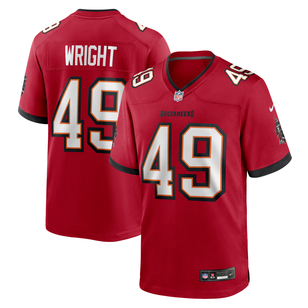 Tampa Bay Buccaneers Owen Wright Nike Red Game Jersey