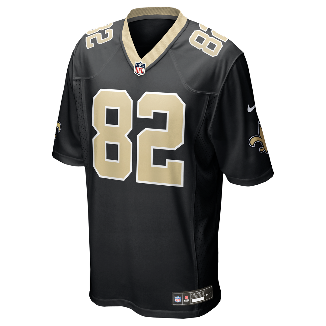 New Orleans Saints Bob Pollard Nike Black Retired Player Game Jersey