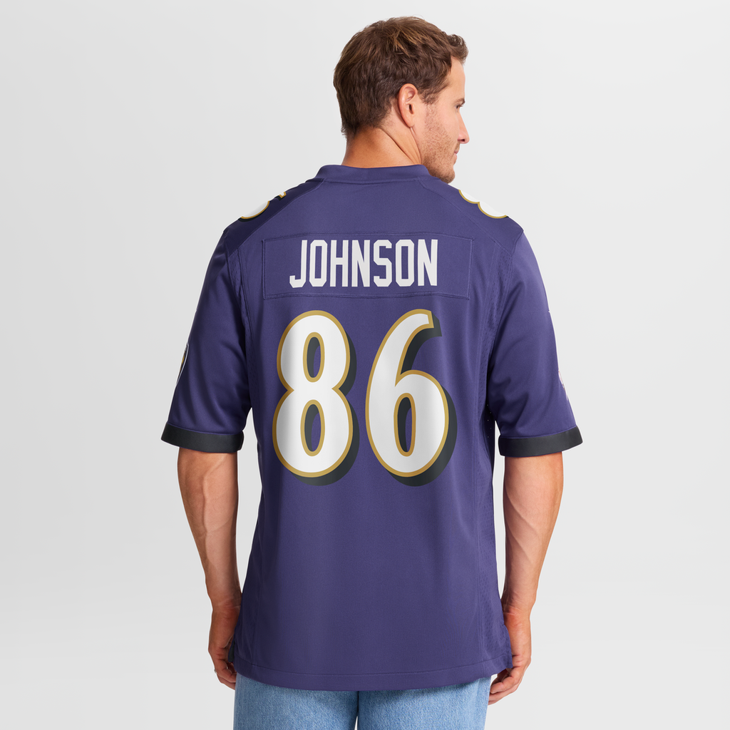 Baltimore Ravens Cornelius Johnson Nike Purple Game Jersey
