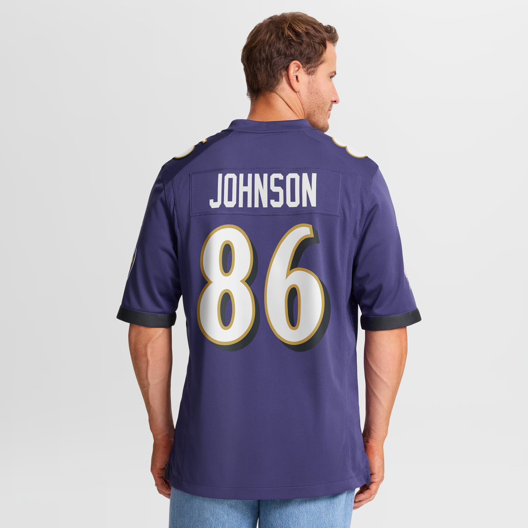 Baltimore Ravens Cornelius Johnson Nike Purple Game Jersey