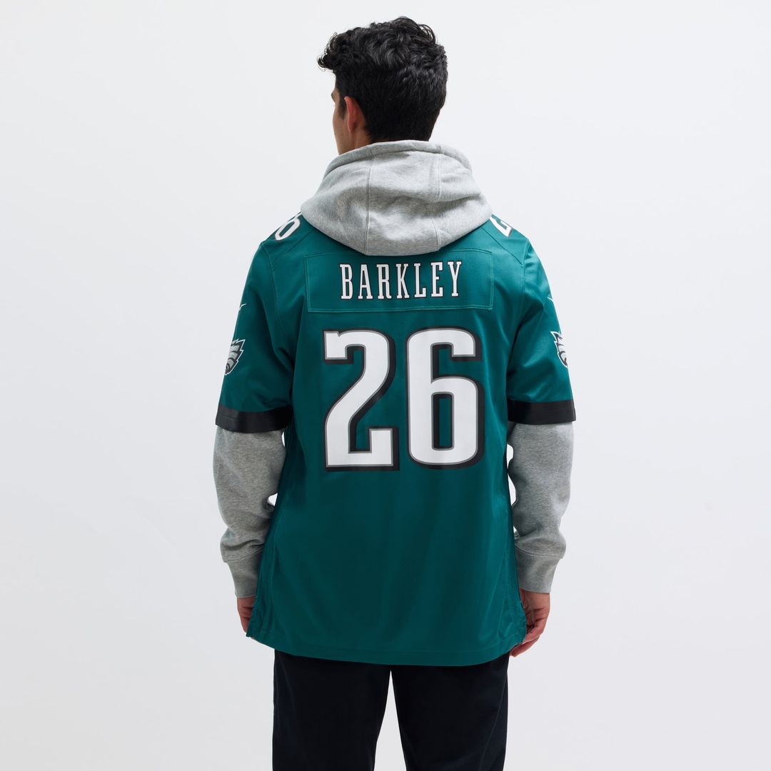 Philadelphia Eagles Saquon Barkley Nike Midnight Green Game Jersey