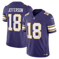 Minnesota Vikings Justin Jefferson Nike Purple Alternate Classic Vapor FUSE Stitched Limited Jersey