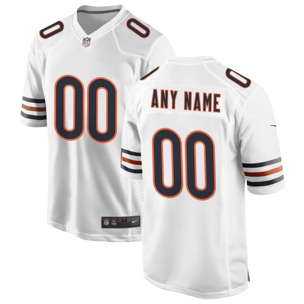 Chicago Bears Nike White Custom Jersey