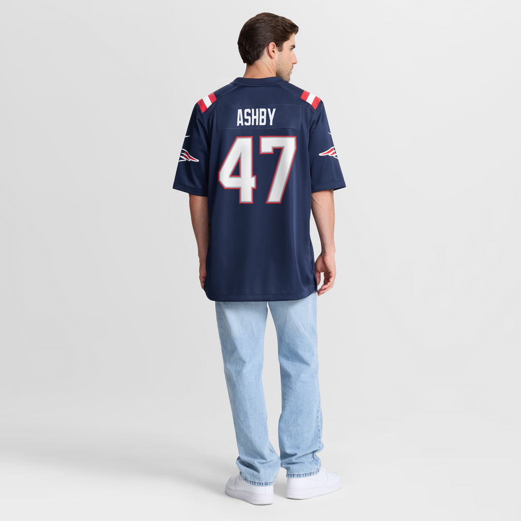New England Patriots Julian Ashby Nike Navy Game Jersey
