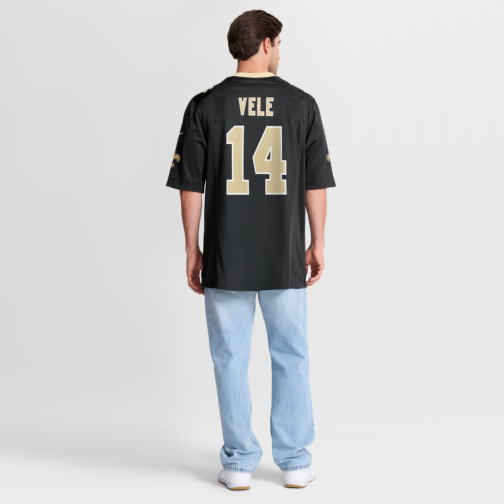 New Orleans Saints Devaughn Vele Nike Black Game Jersey