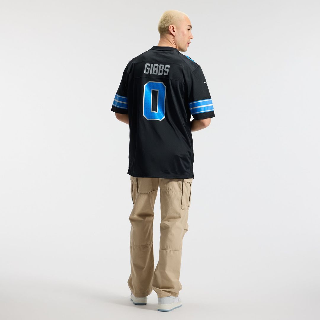 Detroit Lions Jahmyr Gibbs Nike Black 2nd Alternate Game Jersey
