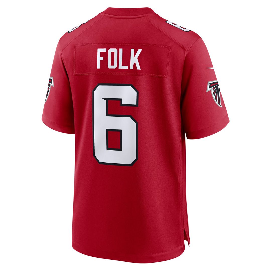 Atlanta Falcons Nick Folk Nike Red Game Jersey