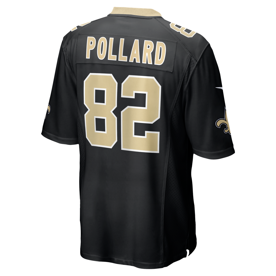 New Orleans Saints Bob Pollard Nike Black Retired Player Game Jersey