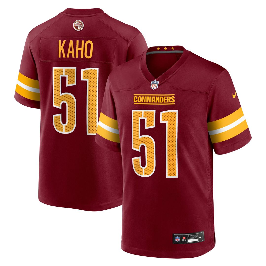 Washington Commanders Ale Kaho Nike Burgundy Game Jersey