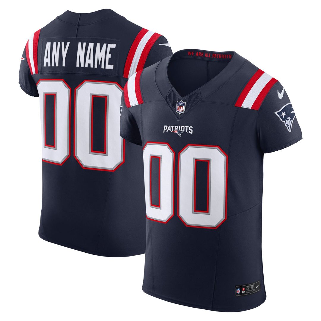 New England Patriots Nike Navy Vapor FUSE Elite Custom Jersey