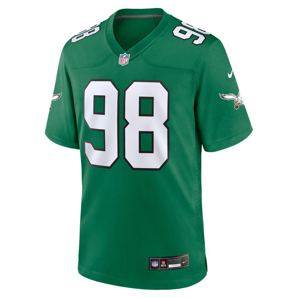Philadelphia Eagles Jalen Carter Nike Midnight Green Game Jersey