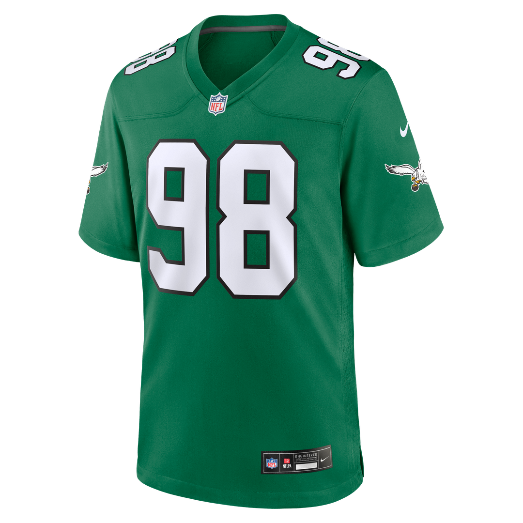 Philadelphia Eagles Jalen Carter Nike Midnight Green Game Jersey