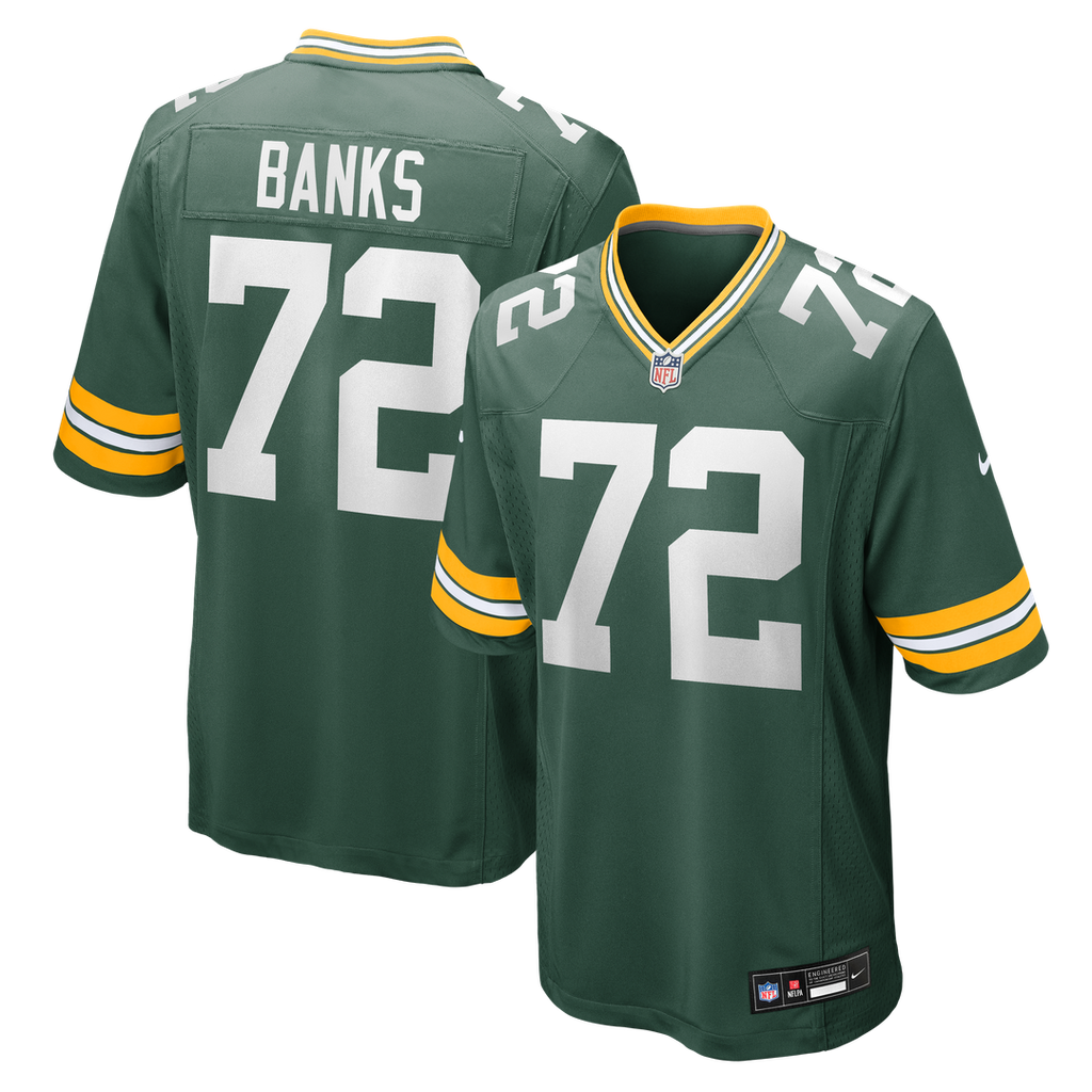 Green Bay Packers Brant Banks Nike Green Game Jersey