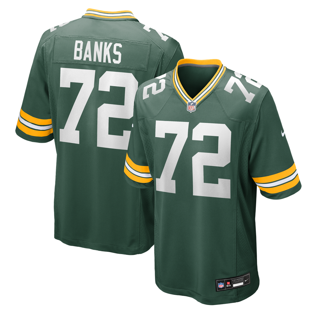 Green Bay Packers Brant Banks Nike Green Game Jersey