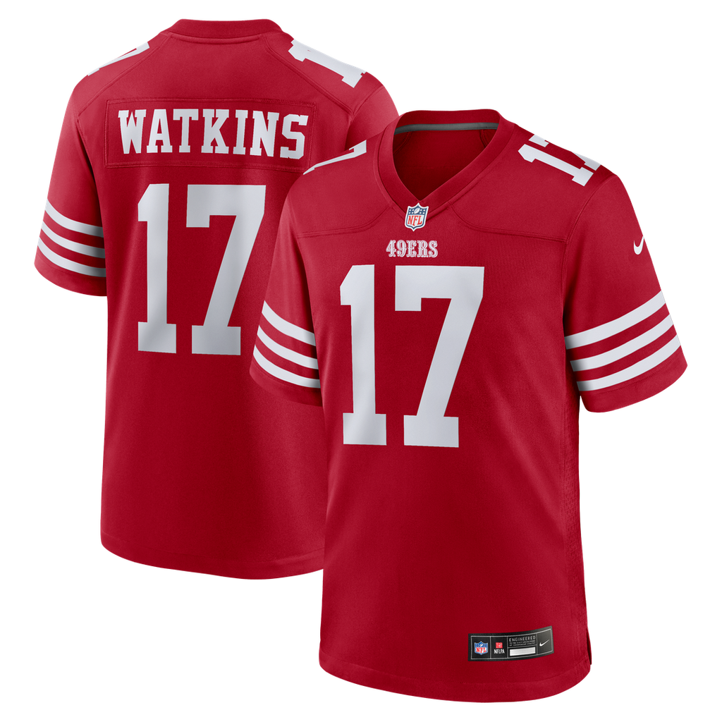 San Francisco 49ers Jordan Watkins Nike Scarlet Game Jersey