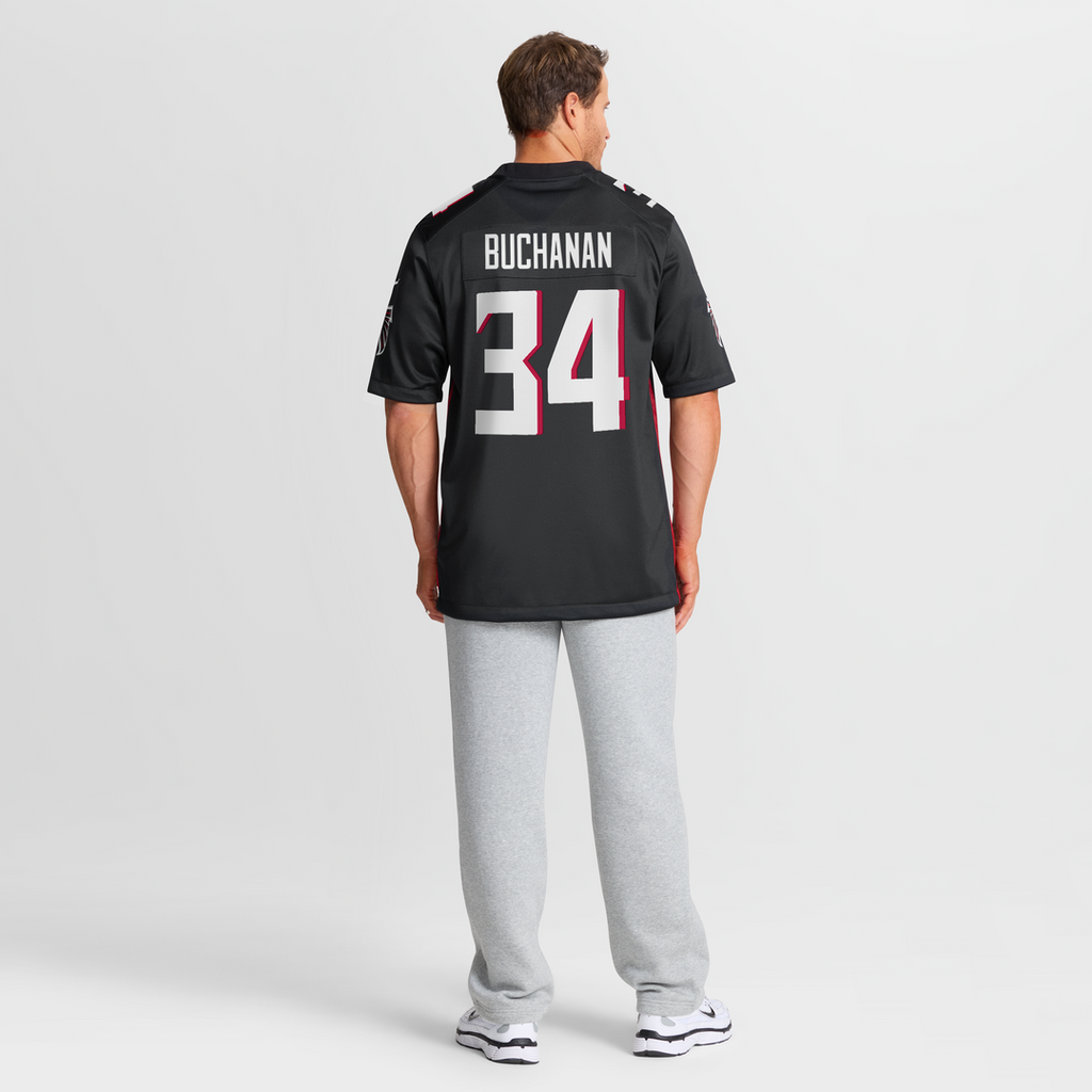 Atlanta Falcons Ray Buchanan Nike Black Retired Player Game Jersey