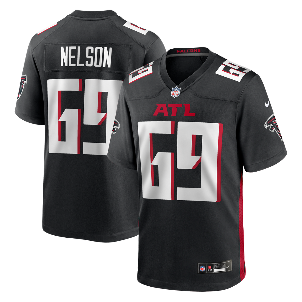 Atlanta Falcons Jack Nelson Nike Black Game Jersey