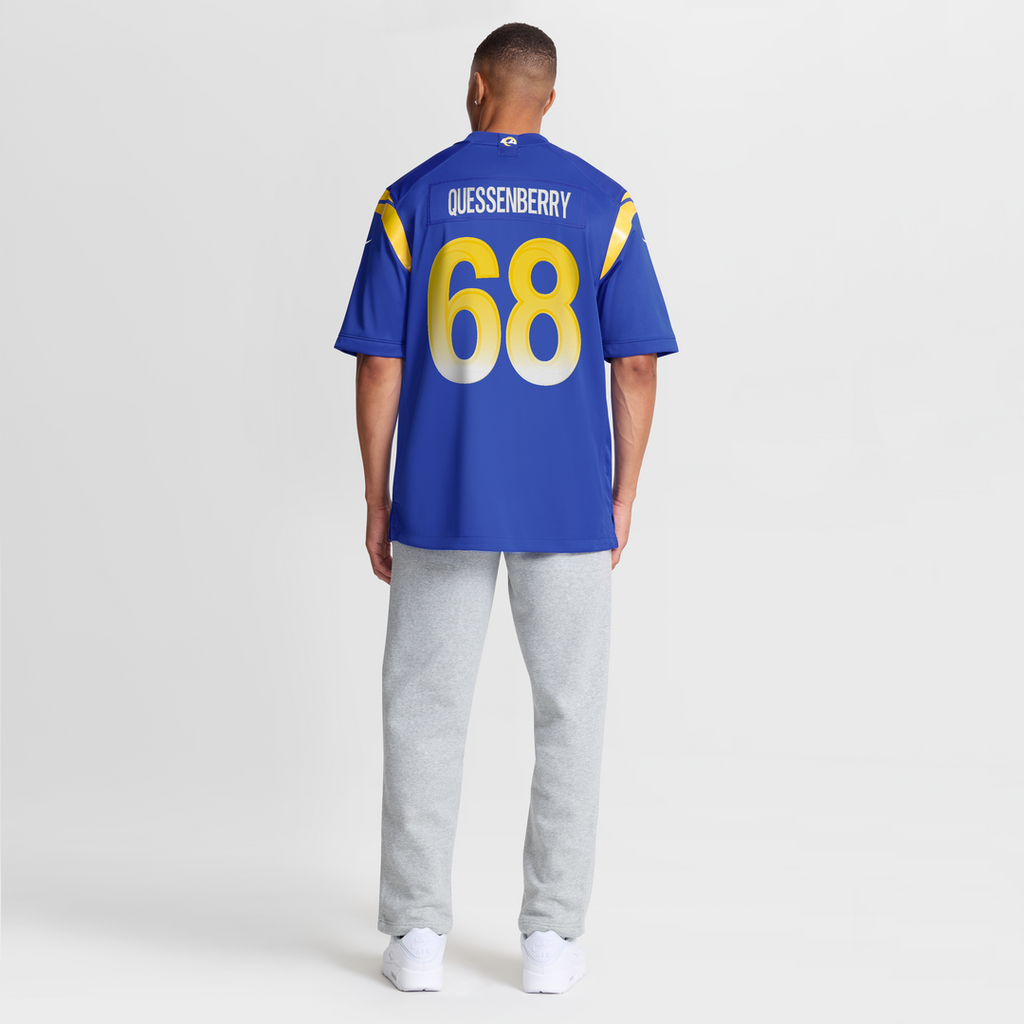 Los Angeles Rams David Quessenberry Nike Royal Game Jersey