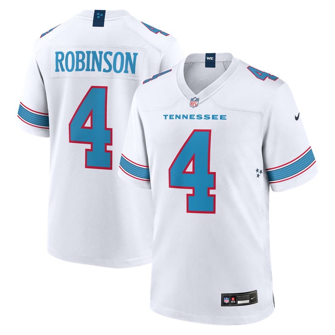 Tennessee Titans Wan'Dale Robinson Nike White Game Jersey