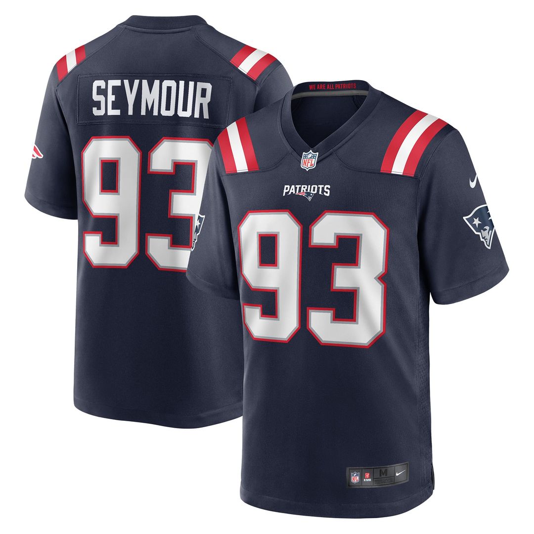 New England Patriots Richard Seymour Nike Navy Retired Game Jersey