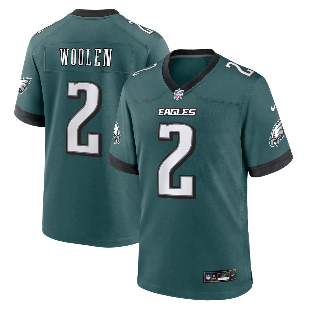 Philadelphia Eagles Tariq Woolen Nike Midnight Green Game Jersey