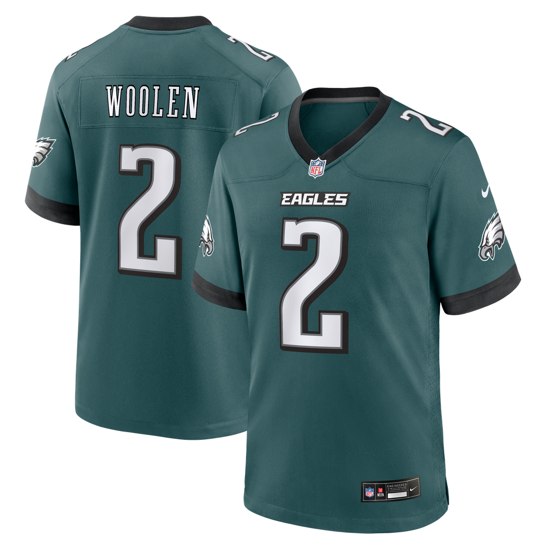 Philadelphia Eagles Tariq Woolen Nike Midnight Green Game Jersey