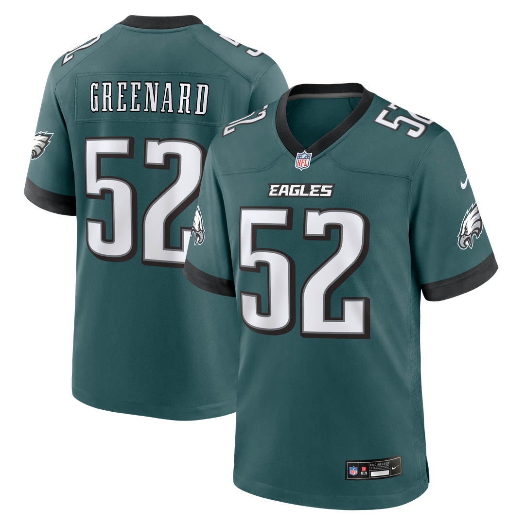 Philadelphia Eagles Jonathan Greenard Nike Midnight Green Game Jersey