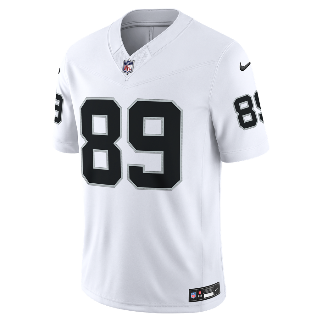 Las Vegas Raiders Brock Bowers Nike White Vapor FUSE Stitched Limited Jersey