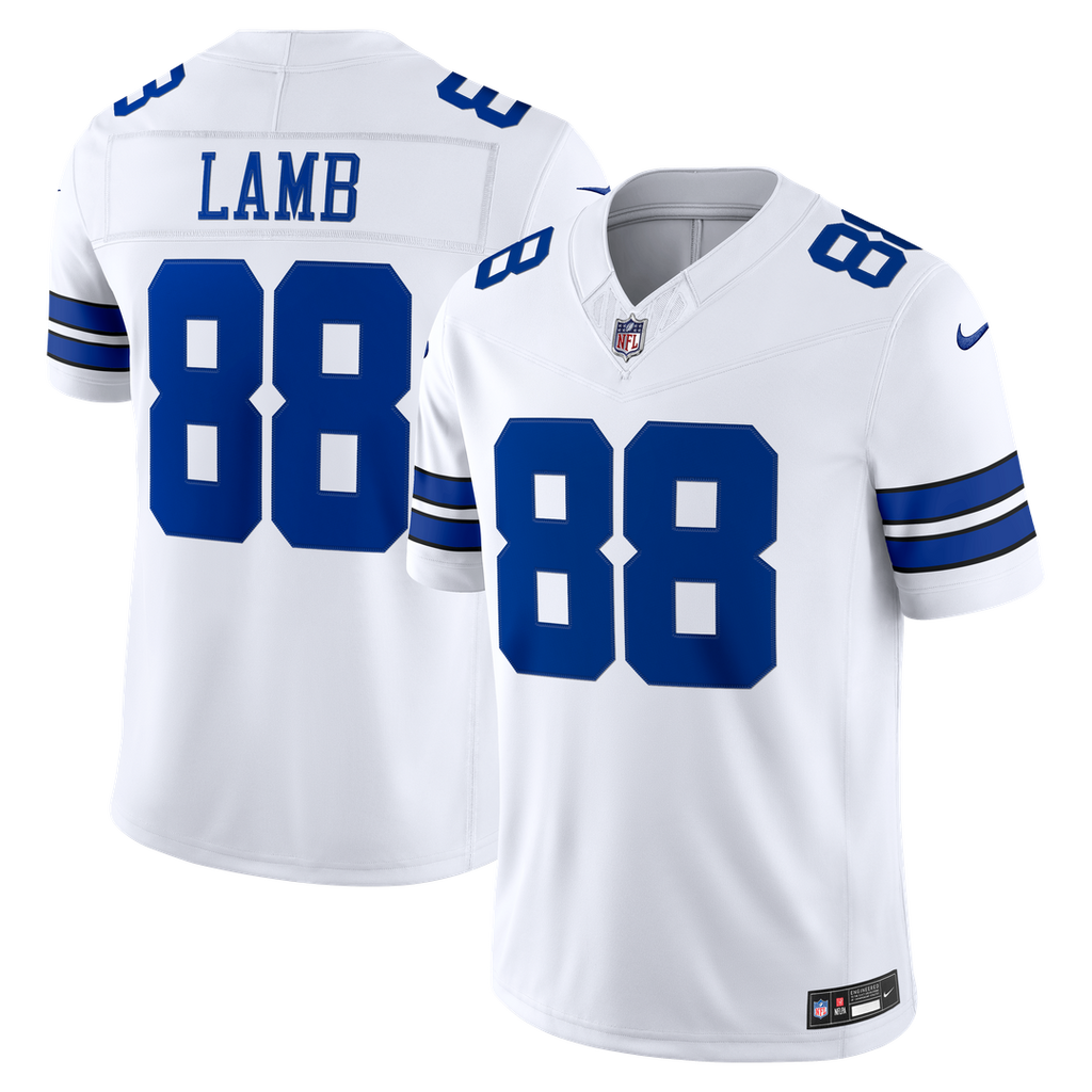 Dallas Cowboys CeeDee Lamb Nike White Vapor FUSE Stitched Limited Jersey