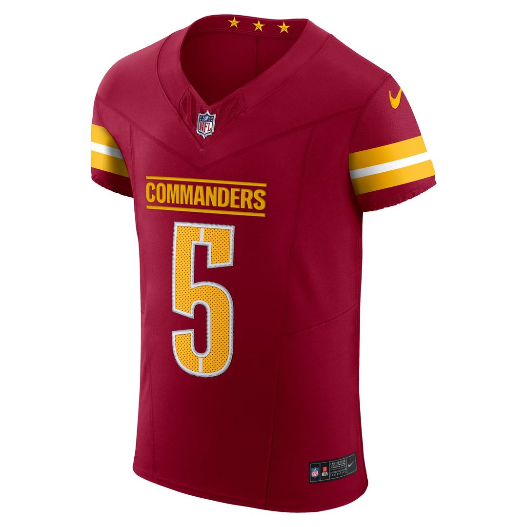 Washington Commanders Jayden Daniels Nike Black Alternate Vapor FUSE Elite Jersey