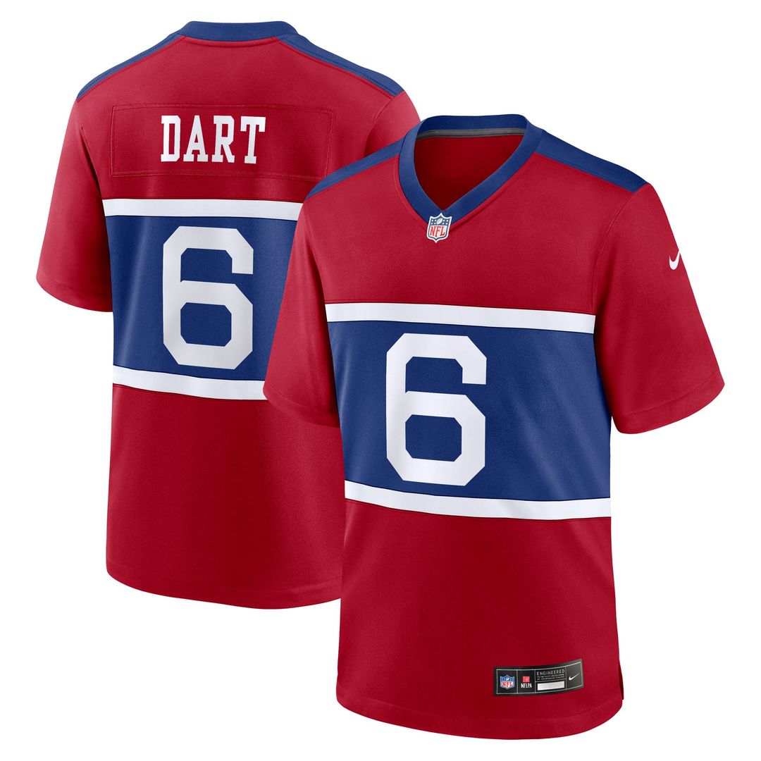New York Giants Jaxson Dart Nike Royal Game Jersey