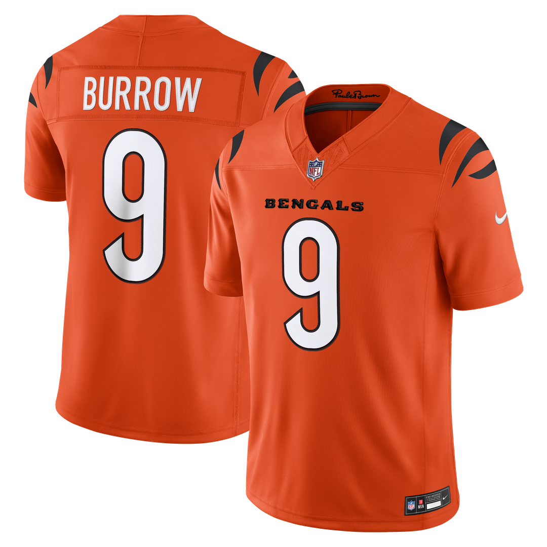 Cincinnati Bengals Joe Burrow Nike Black Team Vapor FUSE Stitched Limited Jersey