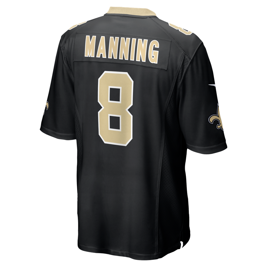New Orleans Saints Archie Manning Nike Black Retired Player Game Jersey
