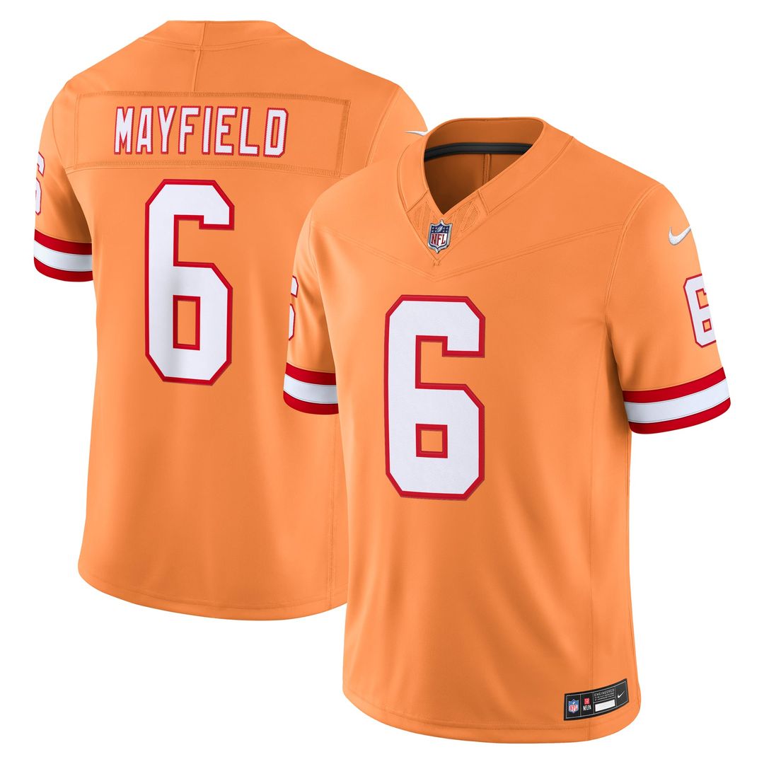 Tampa Bay Buccaneers Baker Mayfield Nike Creamsicle Alternate Vapor FUSE Stitched Limited Jersey