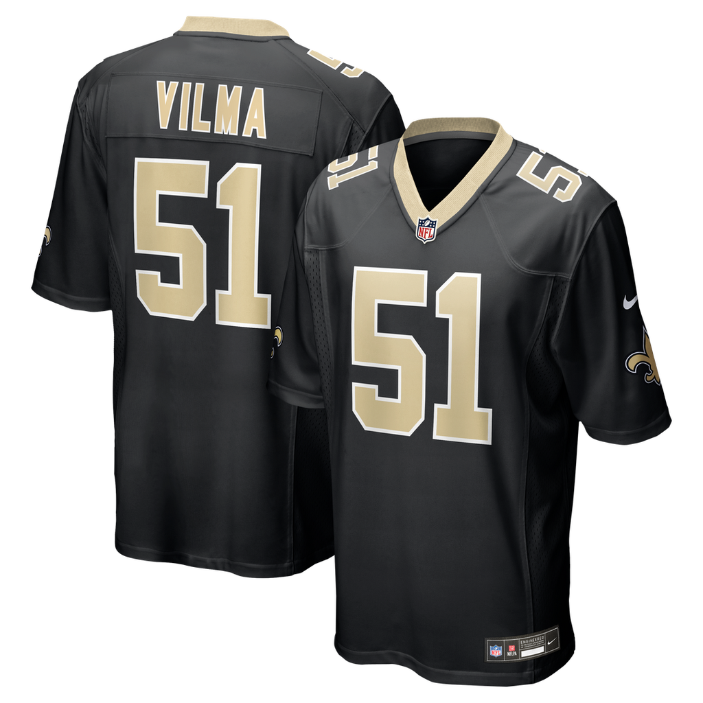 New Orleans Saints Jonathan Vilma Nike Black Retired Player Game Jersey