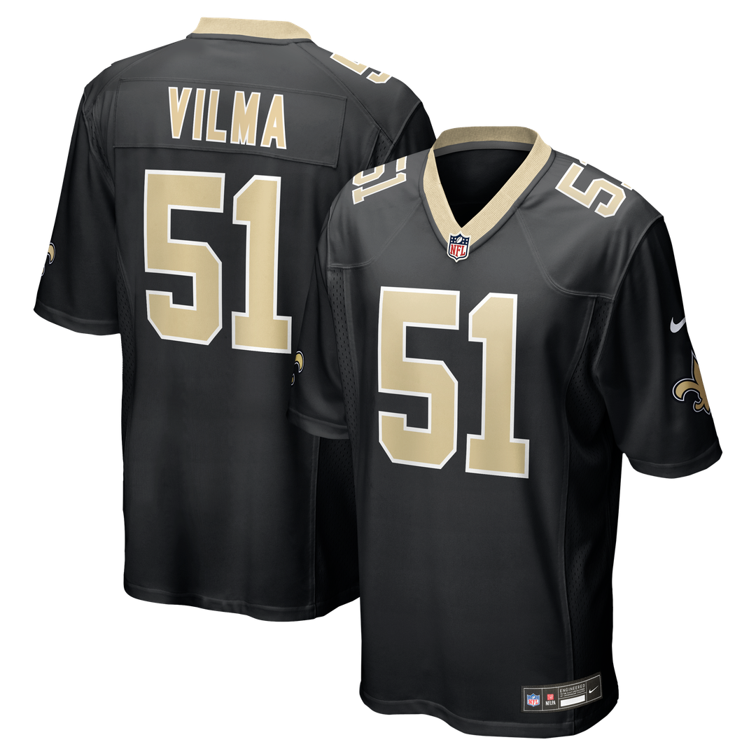 New Orleans Saints Jonathan Vilma Nike Black Retired Player Game Jersey