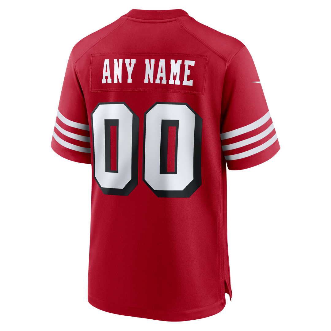 San Francisco 49ers Nike Scarlet 80th Anniversary Alternate Custom Jersey