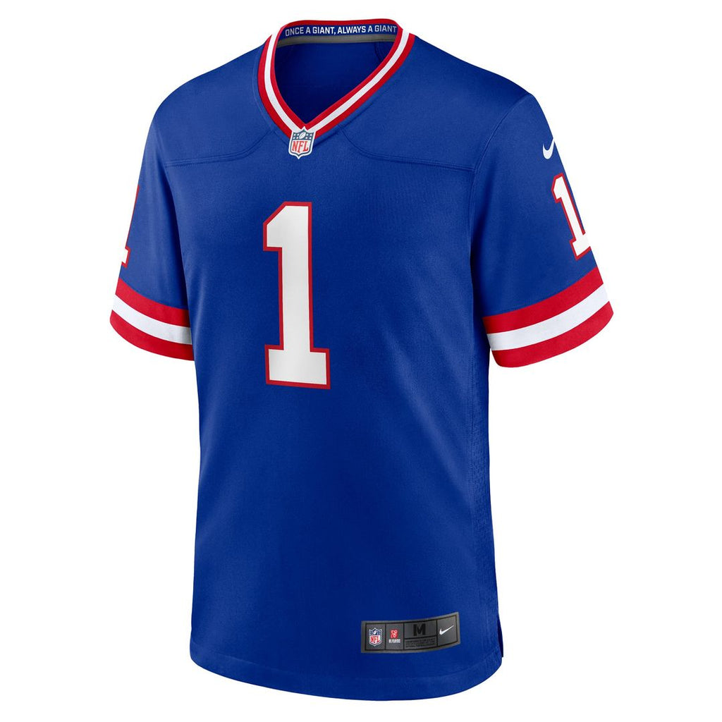 New York Giants Malik Nabers Nike Royal Game Jersey