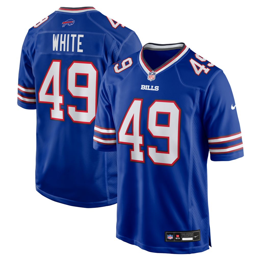 Buffalo Bills DaShaun White Nike Royal Game Jersey