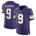 Minnesota Vikings J.J. McCarthy Nike Purple Alternate Classic Vapor FUSE Stitched Limited Jersey