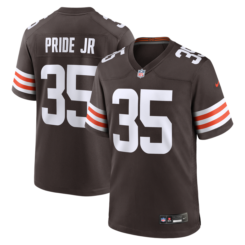 Cleveland Browns Toriano Pride Jr. Nike Brown Game Jersey