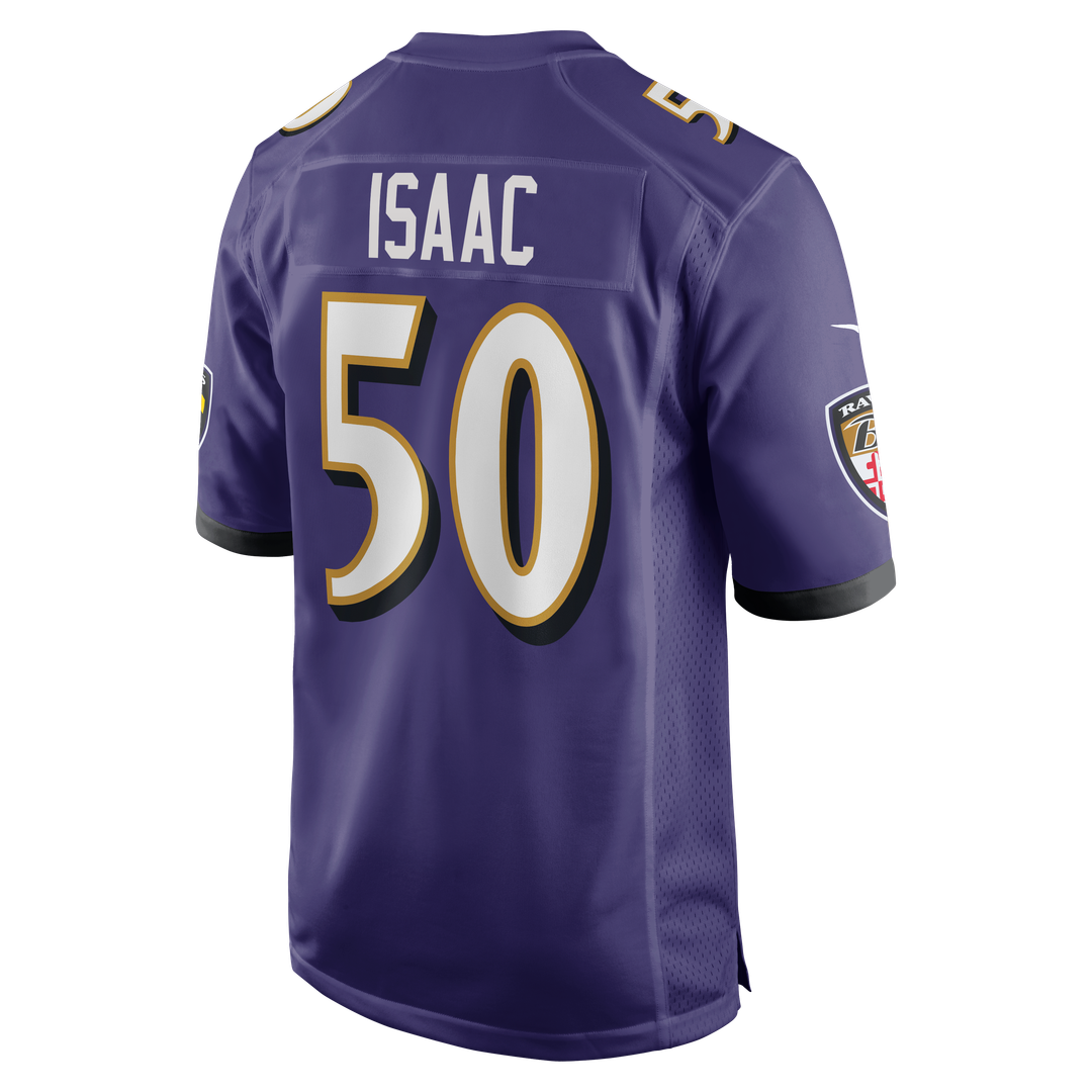 Baltimore Ravens Adisa Isaac Nike Purple Game Jersey