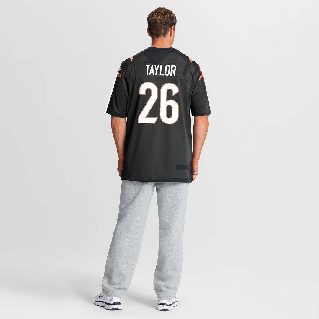 Cincinnati Bengals Ja'Sir Taylor Nike Black Game Jersey