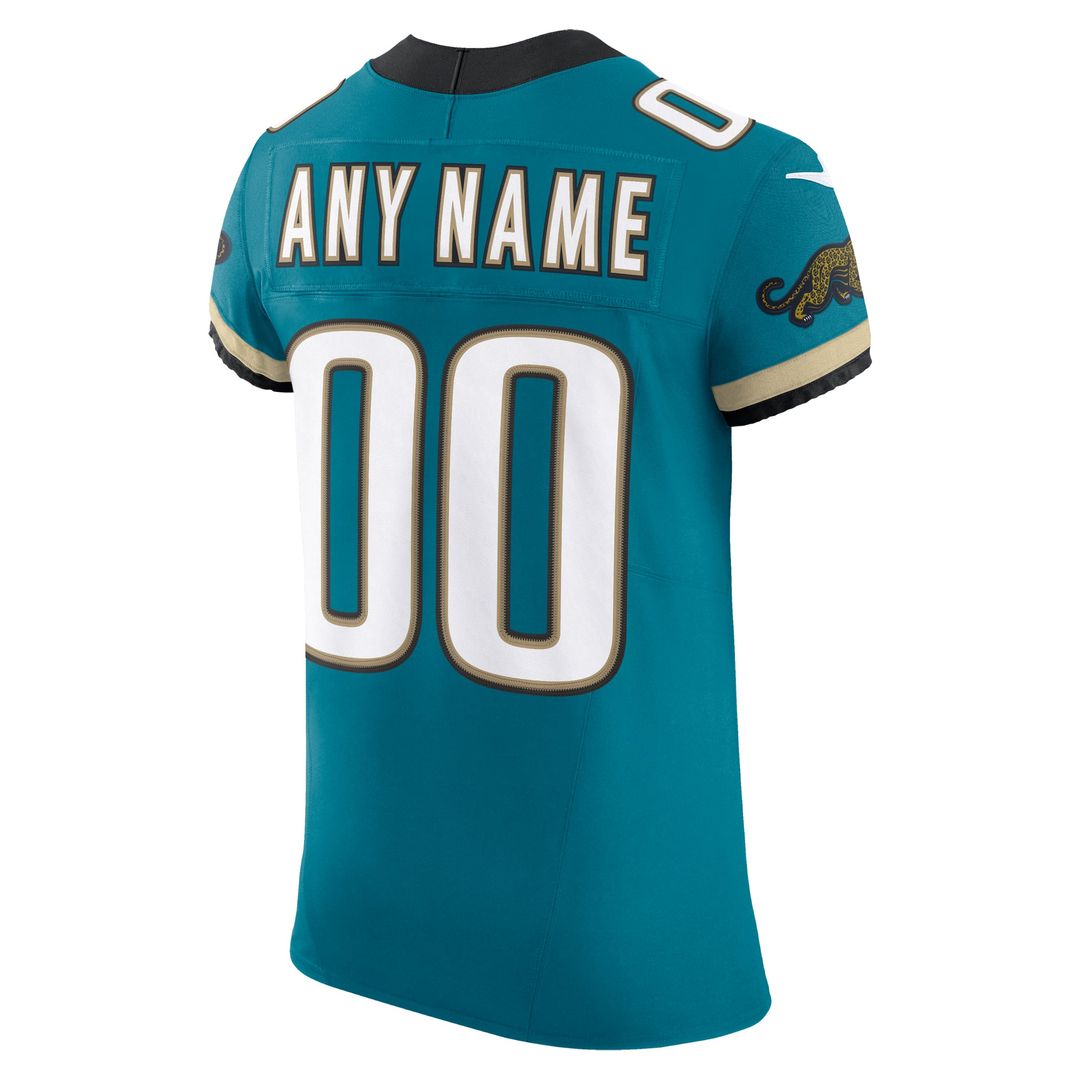 Jacksonville Jaguars Nike Teal Alternate Vapor FUSE Elite Custom Jersey