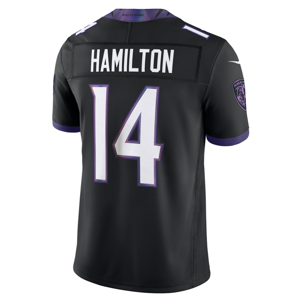Baltimore Ravens Kyle Hamilton Nike Black Alternate Vapor FUSE Stitched Limited Jersey