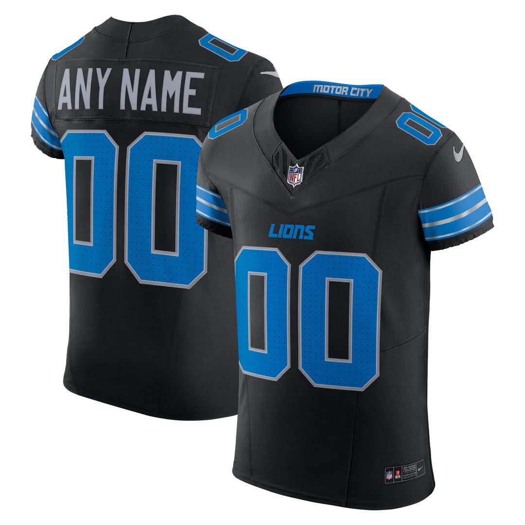 Detroit Lions Nike Blue Team Vapor FUSE Elite Custom Jersey