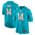 Miami Dolphins Quinn Ewers Nike Aqua Game Jersey