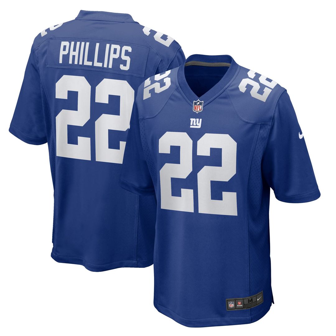 New York Giants Dru Phillips Nike Royal Game Jersey