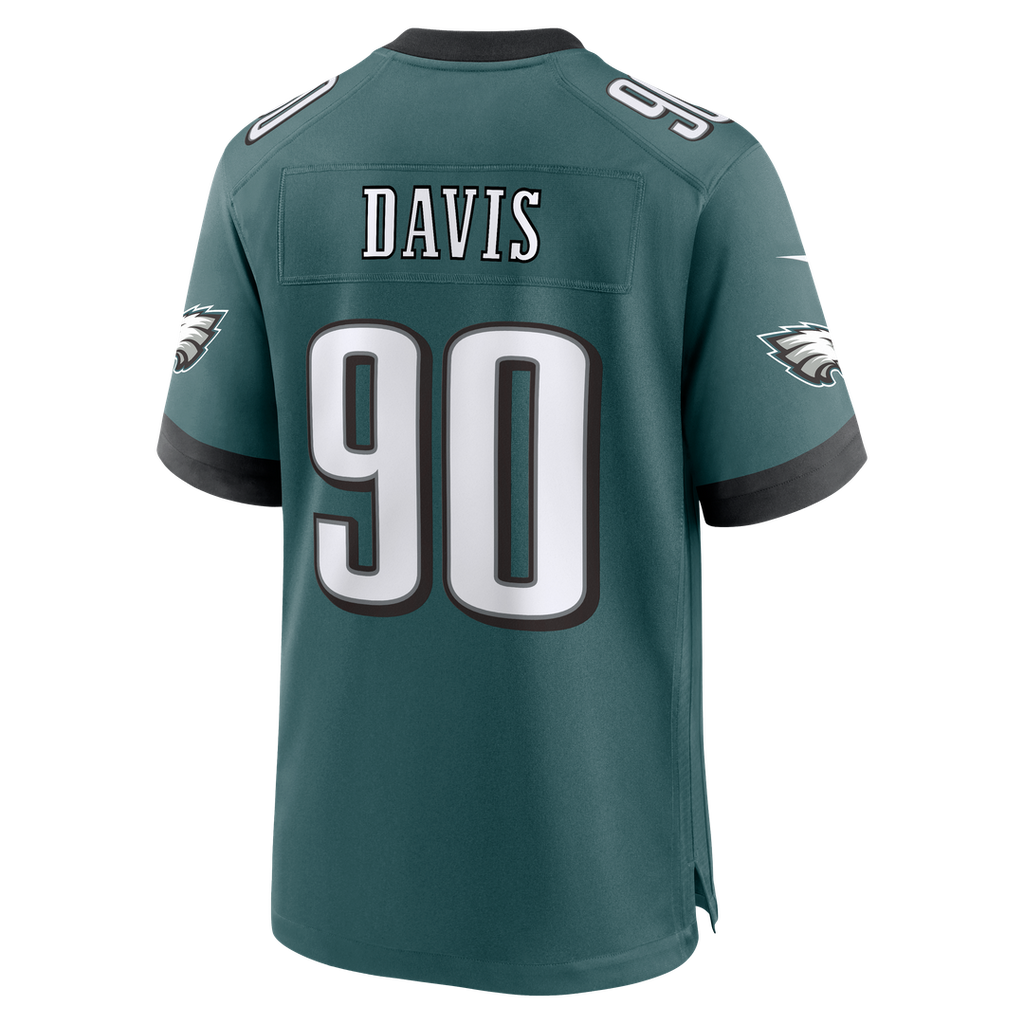 Philadelphia Eagles Jordan Davis Nike Midnight Green Game Jersey