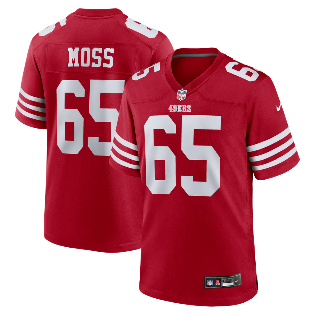 San Francisco 49ers Drew Moss Nike Scarlet Game Jersey